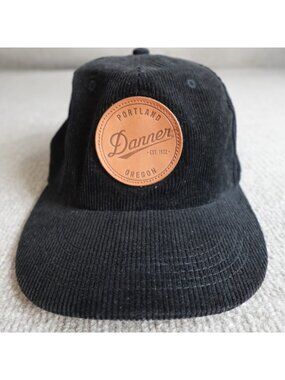 Danner Mens Hat Black Dadhat Strapback Corduroy